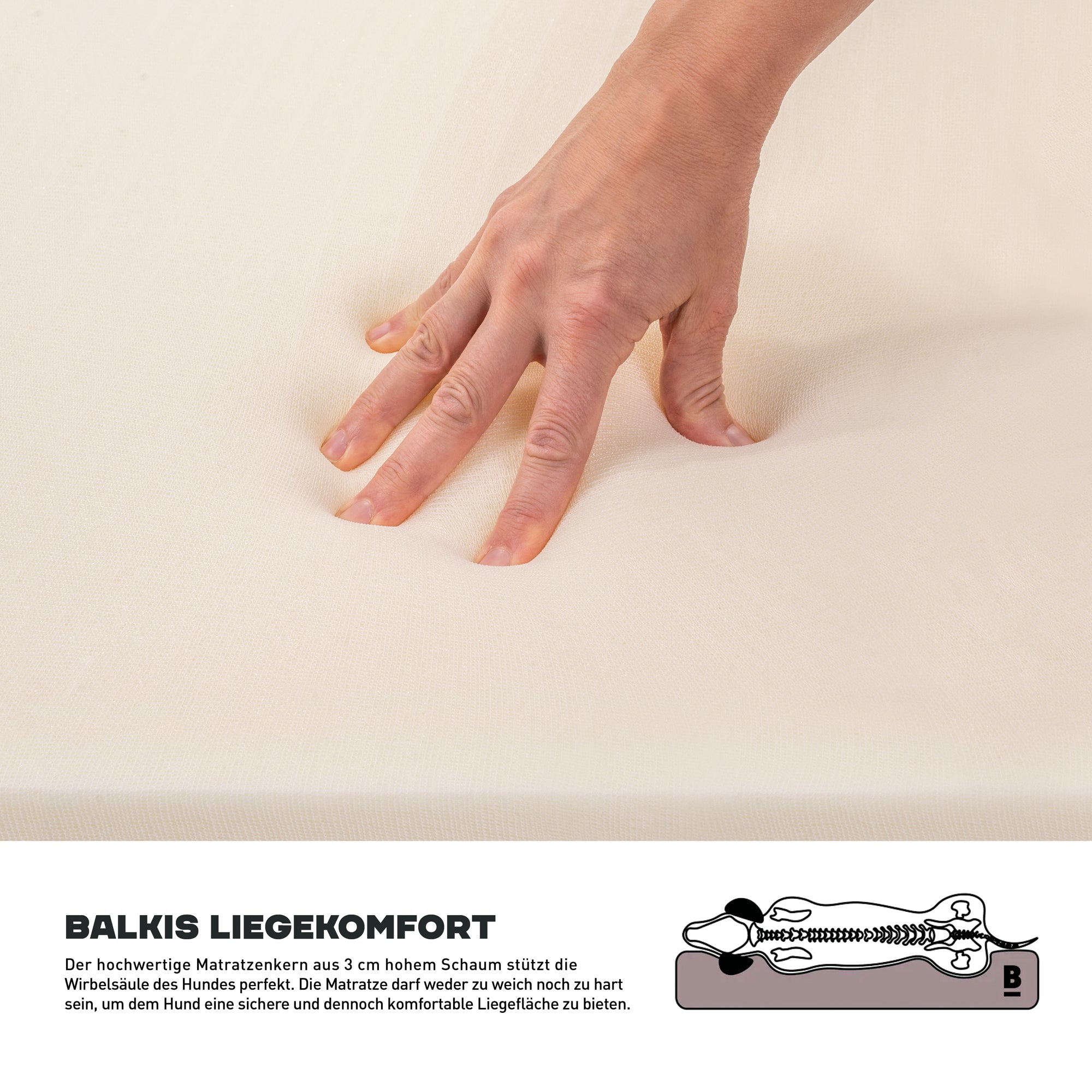 Hundebett Camo, Samt Anthrazit