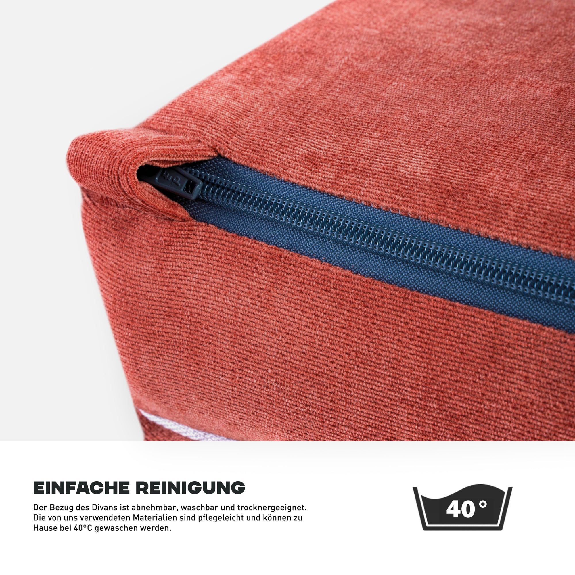 Dog bed divan - terracotta